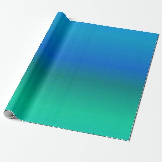 Blue and Teal Wrapping Paper (Unrolled)