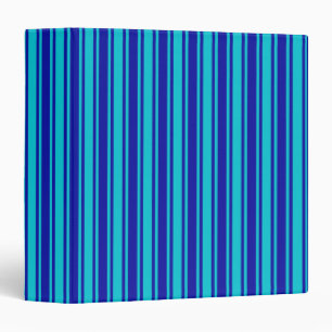 Blue and turquoise candy stripes binder