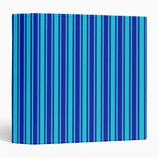 Blue and turquoise candy stripes binder (Front/Spine)