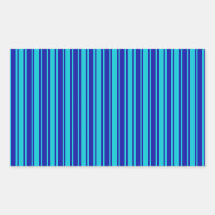 Blue and turquoise candy stripes sticker
