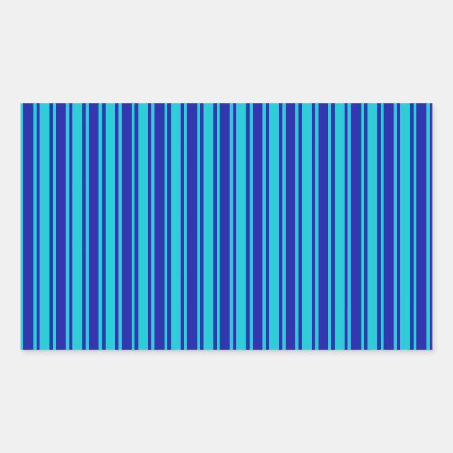 Blue and turquoise candy stripes sticker (Front)