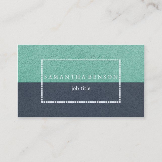 Blue and Turquoise Modern Professional Business Card (Front)