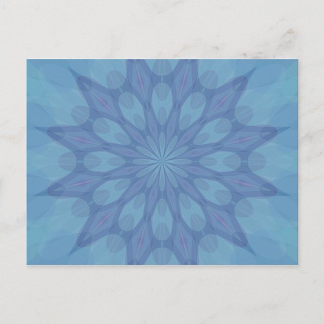 Blue and Turquoise Pattern 2 Postcard (Front)