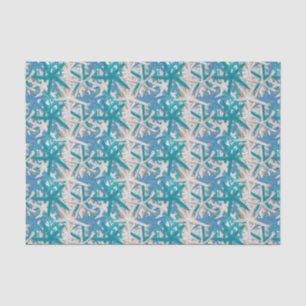 Blue and Turquoise Starfish Tissue Paper