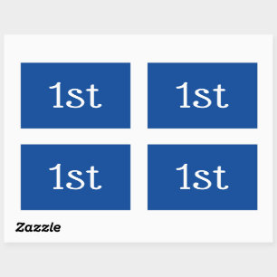  Blue and White 1st First Place Winner Award Sticker