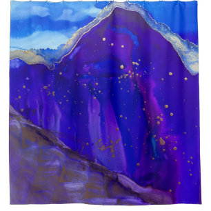 Blue and white abstract painting