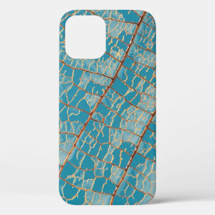 Blue and white abstract painting iPhone 12 case