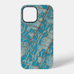 Blue and white abstract painting iPhone 12 case