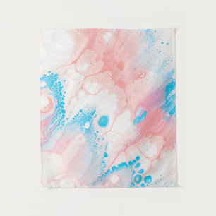 Blue and white abstract painting tapestry