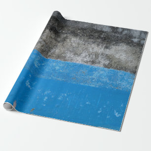 Blue and white abstract painting wrapping paper