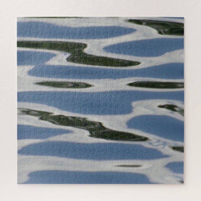 Blue And White Abstract Pattern Jigsaw Puzzle (Vertical)
