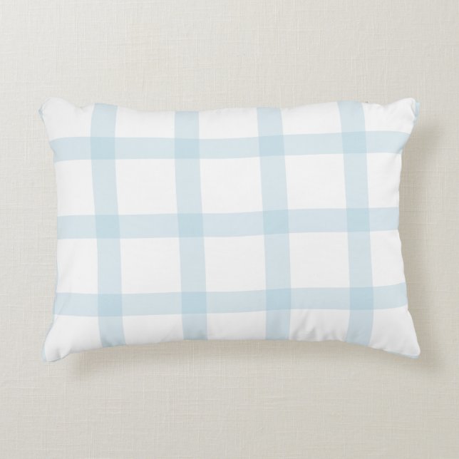 Blue and White  Accent Pillow (Front)