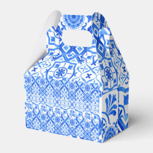 Blue and White Azulejo Spanish Azul Pattern Favor Box