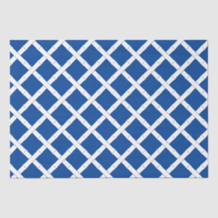 Blue And White Bamboo Trellis Pattern Tissue Paper