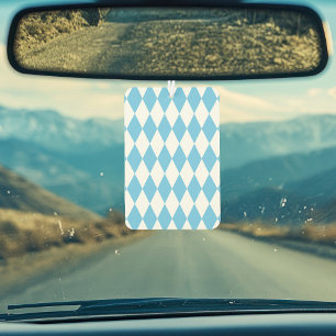 Blue and White Bavaria Rhombus Flag Pattern Air Freshener