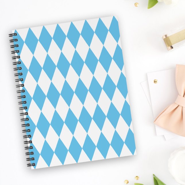 Blue and White Bavaria Rhombus Flag Pattern Planner (Creator Uploaded)