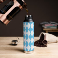 Blue and White Bavaria Rhombus Flag Pattern