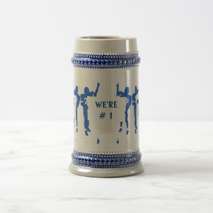 BLUE AND WHITE BEER STEIN