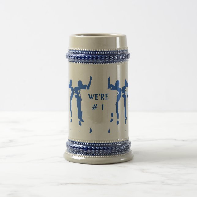 BLUE AND WHITE BEER STEIN (Center)