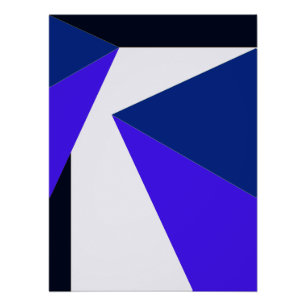 Blue and white bird poster