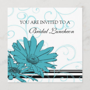 Blue and White Bridal Luncheon Invitation Cards