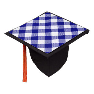 Blue and White Buffalo Checks cap topper