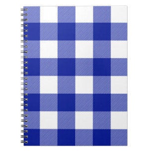 Blue and White Buffalo Plaid   Notebook
