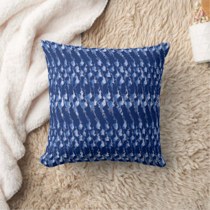 Blue and White by the Sea Throw Pillow