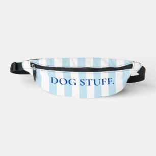 Blue and White Cabana Stripe Dog Mom Dog Stuff Fanny Pack