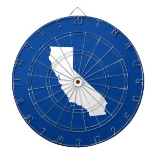 Blue and White California Dartboard