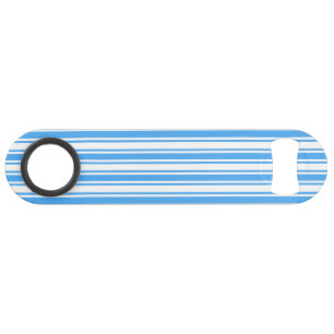 Blue and white candy stripes bar key