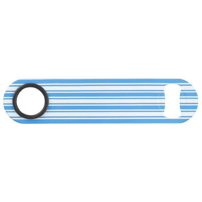 Blue and white candy stripes bar key (Front (Horizontal))