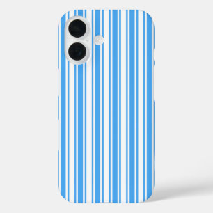 Blue and white candy stripes Case-Mate iPhone case