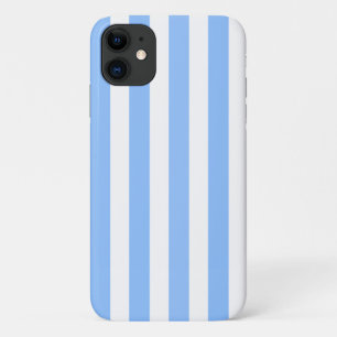 Blue and white candy stripes iPhone 11 case