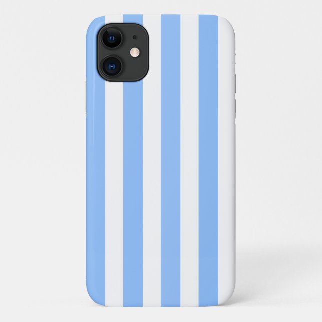 Blue and white candy stripes Case-Mate iPhone case (Back)
