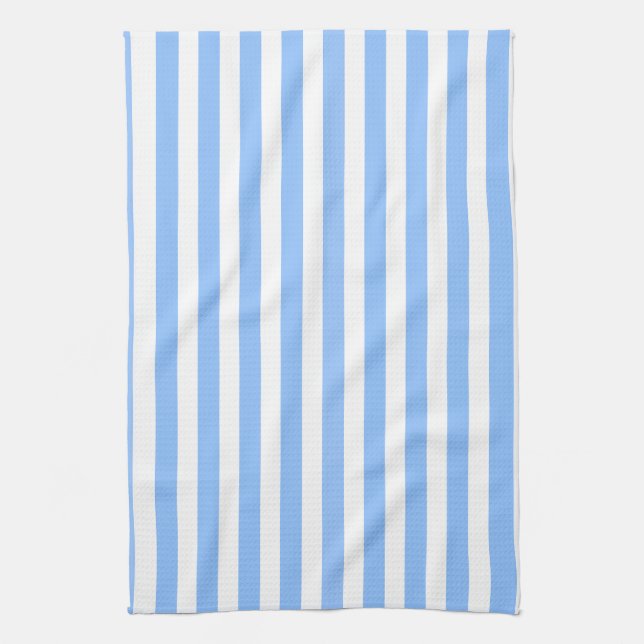 Blue and white candy stripes kitchen towel (Vertical)