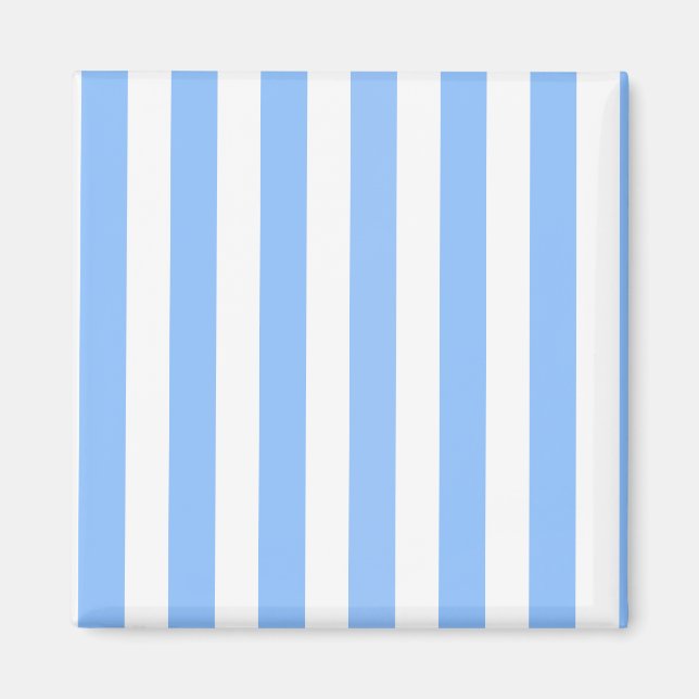 Blue and white candy stripes magnet (Front)
