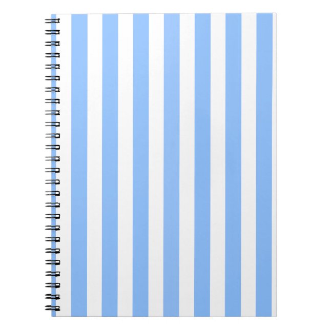 Blue and white candy stripes notebook (Front)