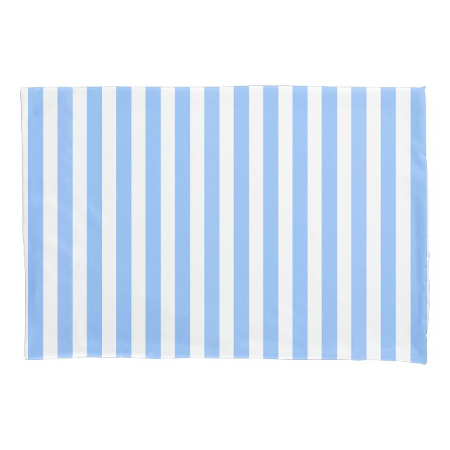 Blue and white candy stripes pillowcase (Front)