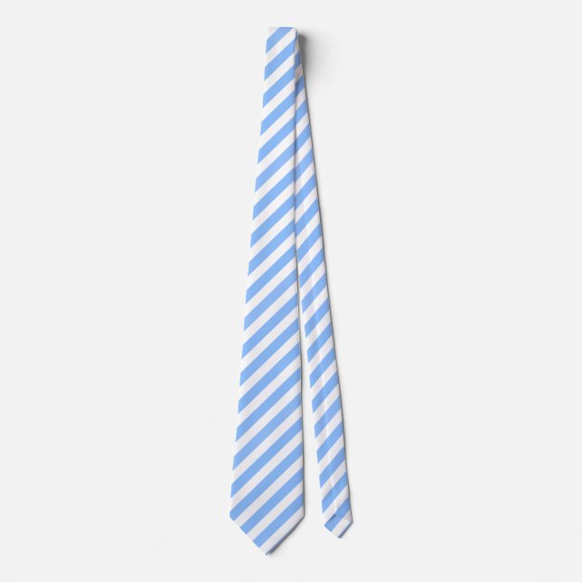 Blue and white candy stripes tie (Front)