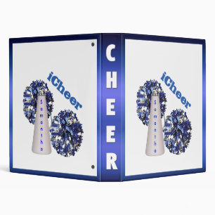Blue and white Cheerleader Binder