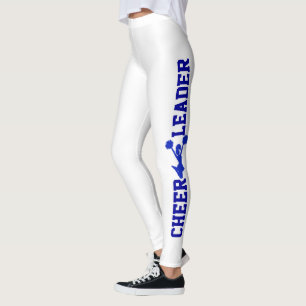 Blue and White Cheerleader Leggings