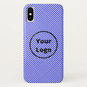 Blue and white chequered board pattern Case-Mate iPhone case