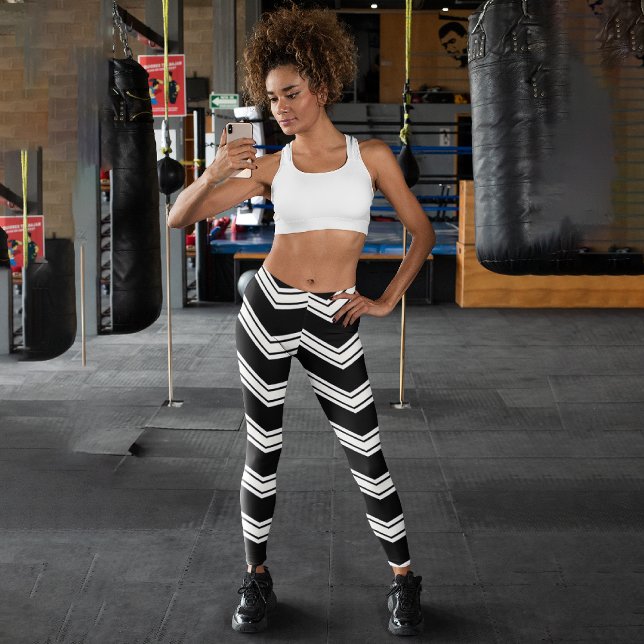 Blue And White Chevron Capri Leggings (Creator Uploaded)