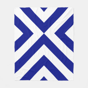 Blue and White Chevrons Fleece Blanket
