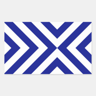 Blue and White Chevrons Sticker