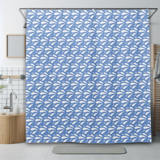 Blue and White Chic Ocean Splash Pattern (Creator Uploaded)