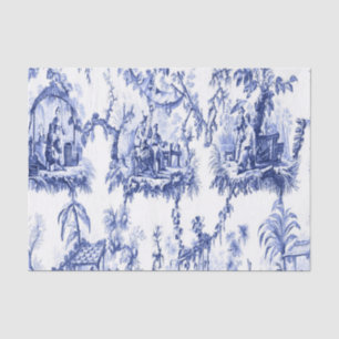 Blue and White Chinese Chinoiserie Decoupage Tissue Paper