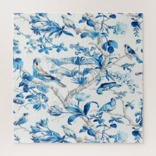 Blue and White Chinese Chinoiserie  Jigsaw Puzzle