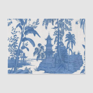 Blue and White Chinese Chinoiserie  Tissue Paper